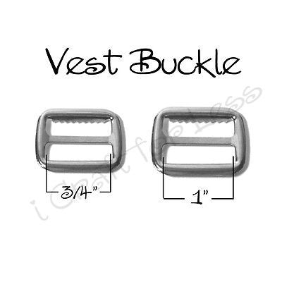 3/4" or 1" Vest Buckle / Adjustable Suspender Slide Adjuster w/ Teeth - Pick Qty