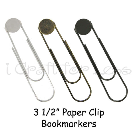 Large Paper Clip Book Markers with Glue Pad