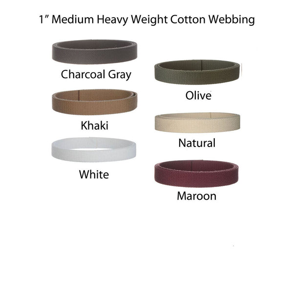 1 Inch Medium Heavy Cotton Webbing