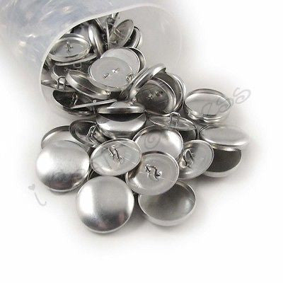 25 Size 45 (1 1/8" - 28mm) Cover Buttons / Fabric Covered Buttons - Wire Back