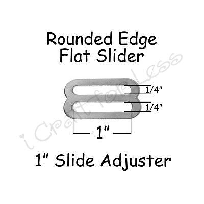 25 - 1" Metal Triglide Slides / Adjusters for Adjustable Straps for Suspenders