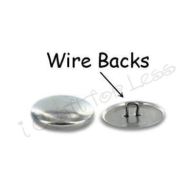 Size 36 (7/8 inch) Cover Buttons Starter Kit (makes 8) with Tool - Wire Backs