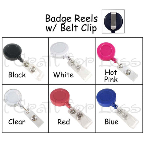 Badge Reel Lanyard with Belt / Slide Clip & Plastic Strap