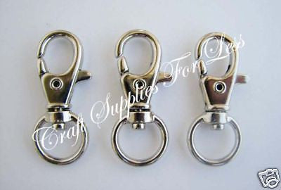 10 Snap Hook Lobster Clips for Key Fob Hardware Chains