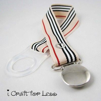 Pacifier Clips Tutorial - DIY No Sew Ribbon Pacifier Holder Kit - Makes 3