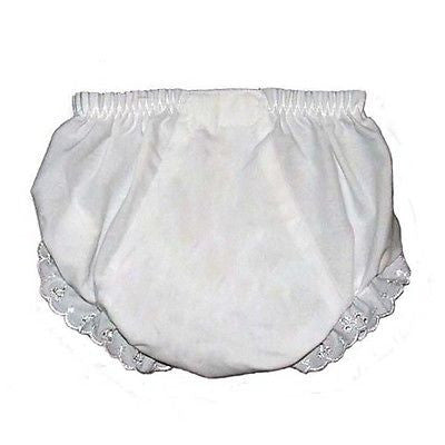 Baby Diaper Covers Bloomers Embroidery Blank - White - 6 months