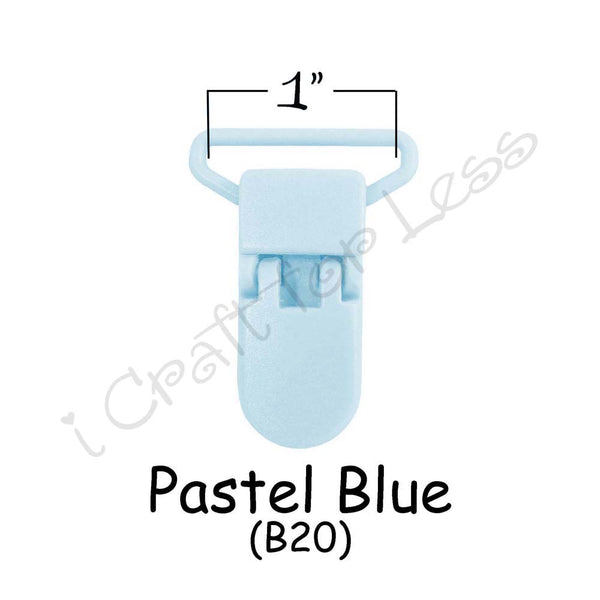 1" KAM Plastic Pacifier / Suspender Clips