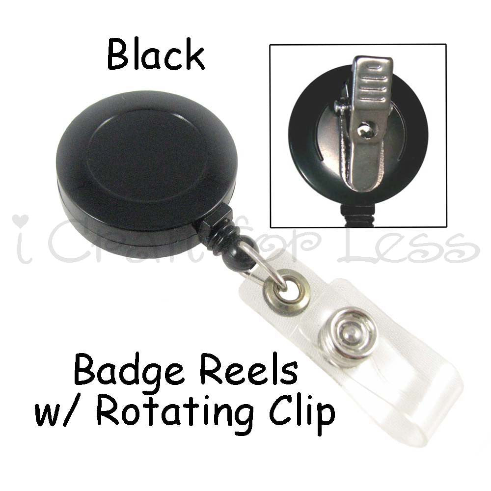Badge Reel Lanyard with Rotating Clip & Plastic Strap