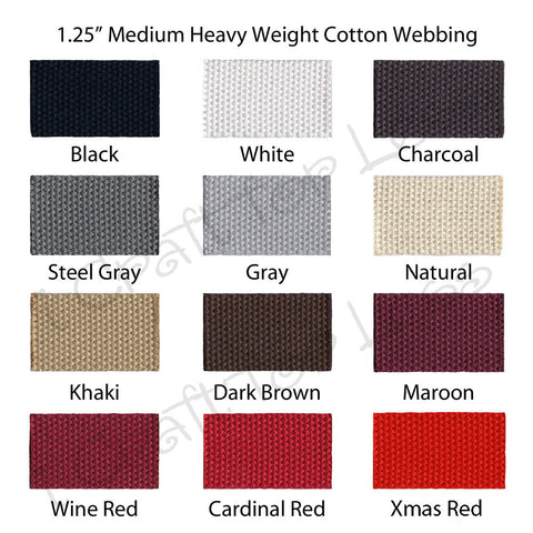 1.25" Medium Heavy Cotton Webbing