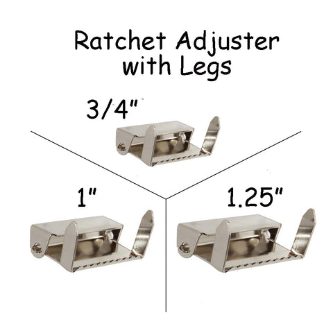 Ratchet Adjusters with Legs / Adjustable Suspender Slides