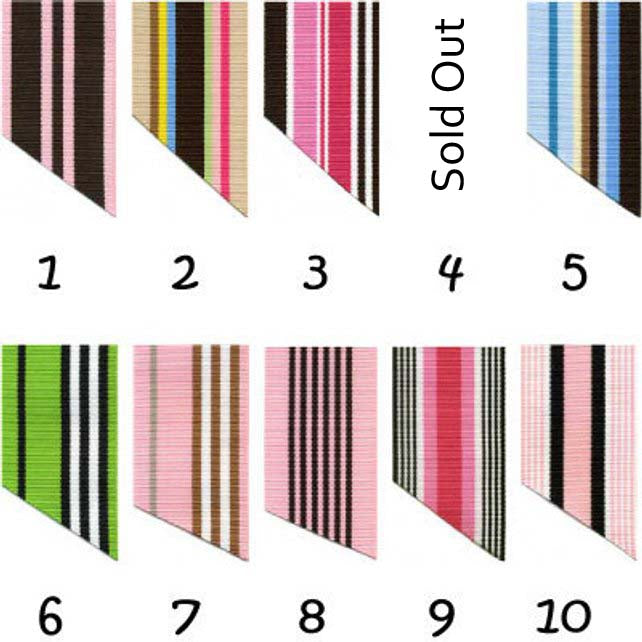7/8 Inch Preppy Stripe Ribbon