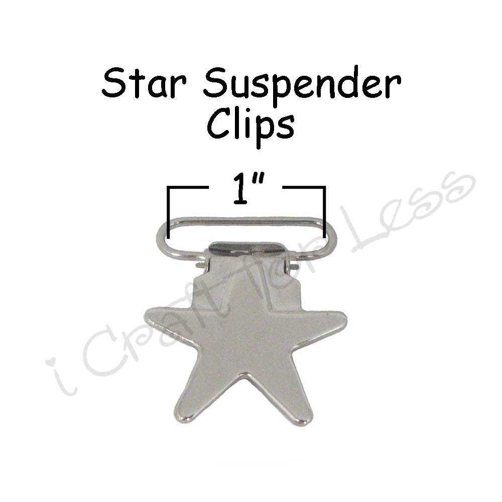 1" Star Suspender Clips